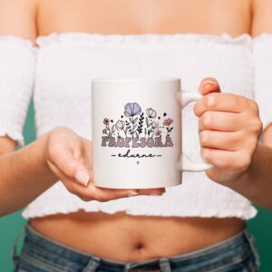Taza Profe Personalizada con Diseño Floral - Regalo Fin de Curso - Imagen 5