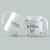 Taza blanca personalizada para profesor con diseño 'Gracias de Corazón' y nombre grabado, regalo fin de curso original inloff