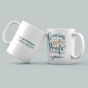 Taza Personalizada para Profesor/a «Gracias por Todo»