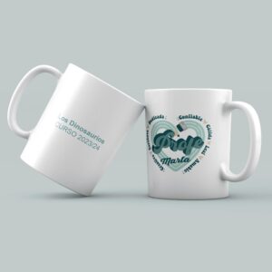 Taza Profe Personalizada «Retro Cuore»