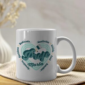 Taza Profe Personalizada "Retro Cuore" - Imagen 6