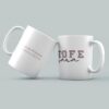 Taza profe personalizada con grabado láser, diseño University moderno con nombre y curso, cerámica blanca