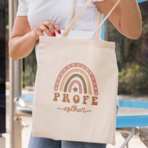 Tote Bag Profe Arcoíris Personalizada - Imagen 3