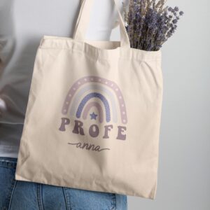 Tote Bag Profe Arcoíris Personalizada - Imagen 4