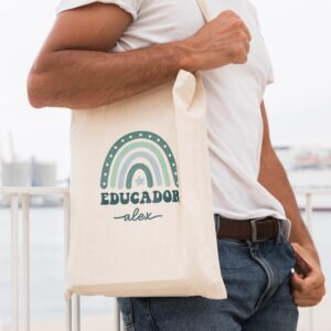 Tote Bag Profe Arcoíris Personalizada - Imagen 5
