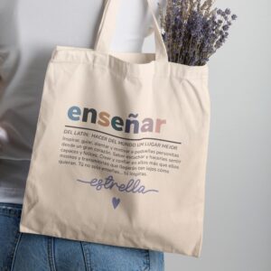 Tote Bag Profe Personalizada "Enseñar" - Imagen 4