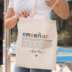 Tote Bag Profe Personalizada "Enseñar" - Imagen 5
