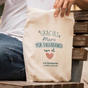 Tote Bag Personalizada Profe «Gracias de Corazón»
