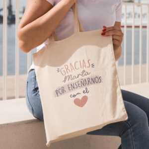 Tote Bag Personalizada Profe "Gracias de Corazón" - Imagen 6