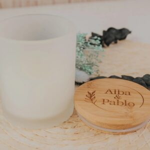 Vela Aromática Bambú Logo - Imagen 4