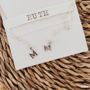 Collar Plata Circonitas "M de Mamá" - Personalizable - Imagen 10