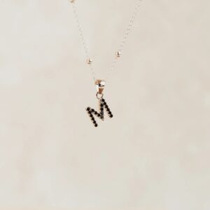 Collar Plata Circonitas "M de Mamá" - Personalizable - Imagen 2
