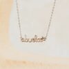 Collar de plata de ley personalizado con palabra abuela y estrella, cadena ajustable, regalo Día de la Madre inloff