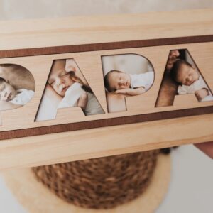 Marco de Fotos Personalizado Día del Padre con Mensaje PAPÁ