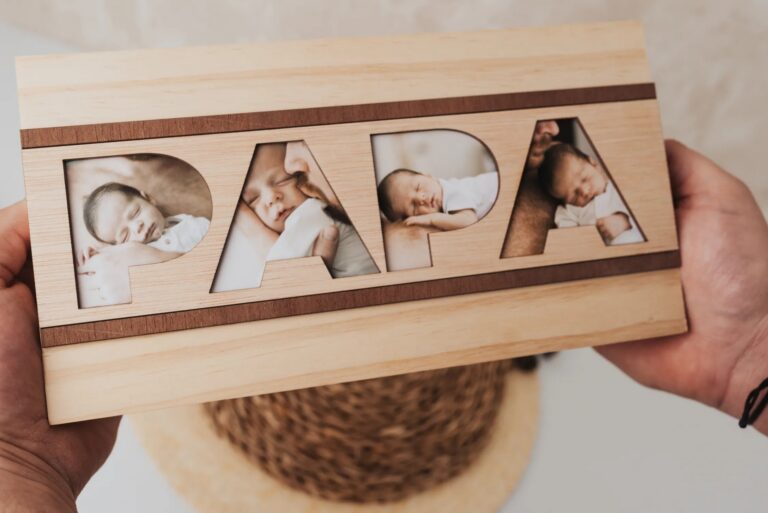 Marco de Fotos Personalizado Día del Padre con Mensaje PAPÁ