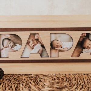 Marco de Fotos Personalizado Día del Padre con Mensaje PAPÁ - Imagen 3