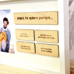 Marco Fotos Personalizado "Papá, te quiero porque..." - Imagen 3