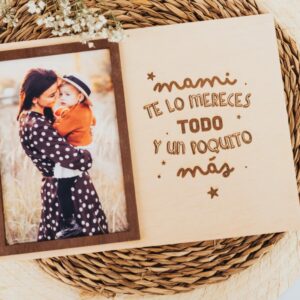 Marco Fotos Madera Personalizado - Mami te lo mereces todo - Imagen 4