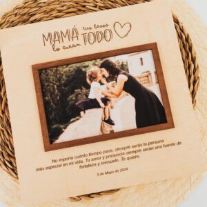 Marco Fotos Madera Personalizado "Los Besos de Mamá" - Imagen 4