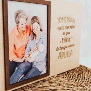 Marco Fotos Personalizado Abuela con Nombres - Madera 25x18cm - Imagen 4