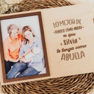 Marco Fotos Personalizado Abuela con Nombres - Madera 25x18cm - Imagen 5