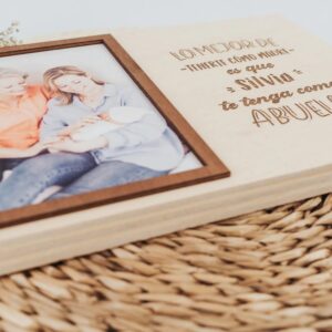 Marco Fotos Personalizado Abuela con Nombres - Madera 25x18cm - Imagen 6