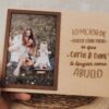 Marco de fotos personalizado para abuelo en madera con grabado láser, mensaje Lo mejor de tenerte como padre y foto familiar de nietos