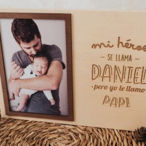Marco Fotos Personalizado "Mi Héroe es Papá" con Foto - Imagen 3