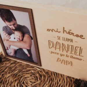Marco Fotos Personalizado "Mi Héroe es Papá" con Foto - Imagen 4