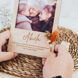 Portafotos Vintage Personalizado para Abuela con Foto Polaroid - Imagen 6