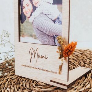Portafotos Vintage "Mamá" Personalizado con Foto y Grabado - Imagen 3