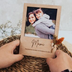 Portafotos Vintage "Mamá" Personalizado con Foto y Grabado - Imagen 6