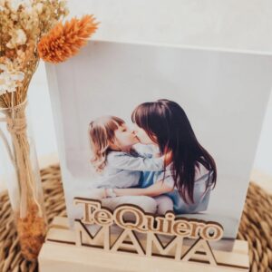 Portafotos "Te Quiero Mamá" con Flores Preservadas - Imagen 6