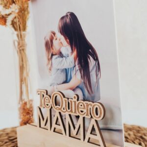 Portafotos "Te Quiero Mamá" con Flores Preservadas - Imagen 7