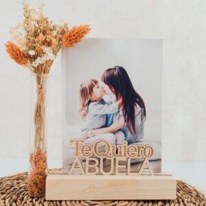 Portafotos "Te Quiero Mamá" con Flores Preservadas - Imagen 8