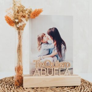 Portafotos "Te Quiero Mamá" con Flores Preservadas - Imagen 3