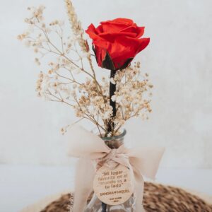 Jarrón Cristal Personalizado con Rosa Eterna - Edición Sant Jordi - Imagen 6