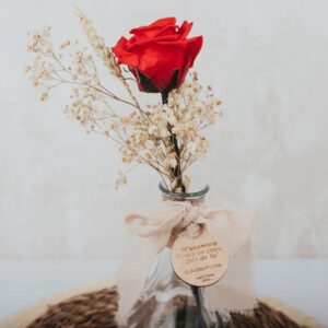 Jarrón Cristal Personalizado con Rosa Eterna - Edición Sant Jordi - Imagen 10