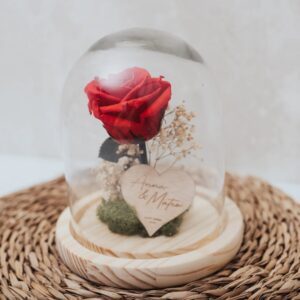 Cúpula con Rosa Eterna Personalizada Sant Jordi