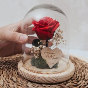 Cúpula con Rosa Eterna Personalizada Sant Jordi - Imagen 9