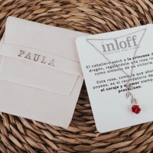 Collar Plata Rosa Eterna Sant Jordi Personalizado