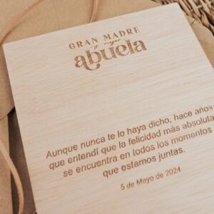 Tarjeta Mensaje Grabada con Foto Personalizada "Abuela" - Imagen 4