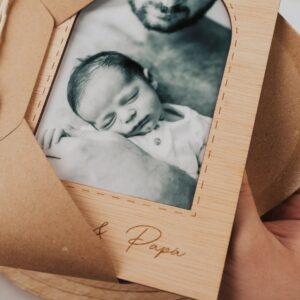 Tarjeta Mensaje Papá con Foto Personalizada y Huella - Imagen 4