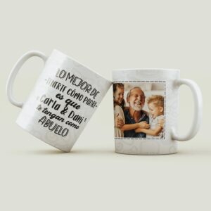 Taza Personalizada «Lo mejor del abuelo» con Foto y Nombres