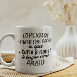 Taza Personalizada "Lo mejor del abuelo" con Foto y Nombres - Imagen 4