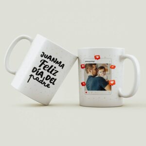 Taza Personalizada Día del Padre con Foto y Nombre