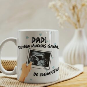 Taza Personalizada Futuro Papá con Ecografía - Imagen 4