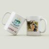 Taza personalizada Día del Padre con foto y diseño Mejor Papá del Planeta, dos tazas blancas con grabado personalizado