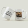 Taza personalizada Mejor Abuelo del Universo con foto de abuelo y nieta, diseño espacial y nombre grabado