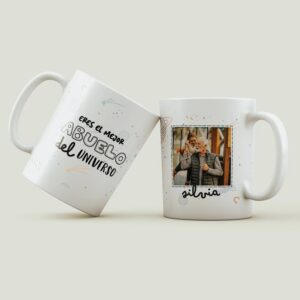 Taza Personalizada «Mejor Abuelo del Universo» con Foto y Nombre